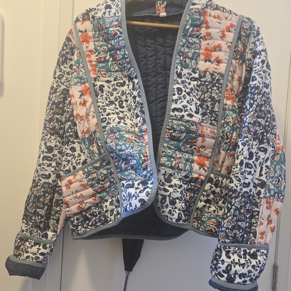 Quilted Floral Patchwork Jacket - No Size But Fits Like A MEDIUM Multi